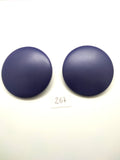 2 Boutons en résine bleu - 43mm - 267