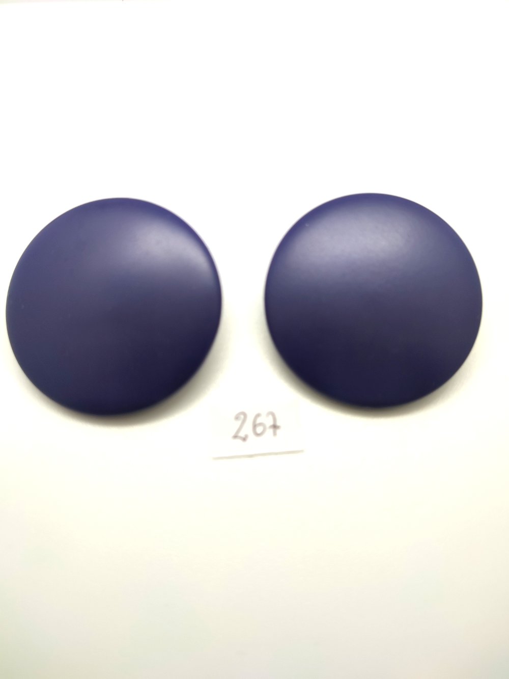 2 Boutons en résine bleu - 43mm - 267